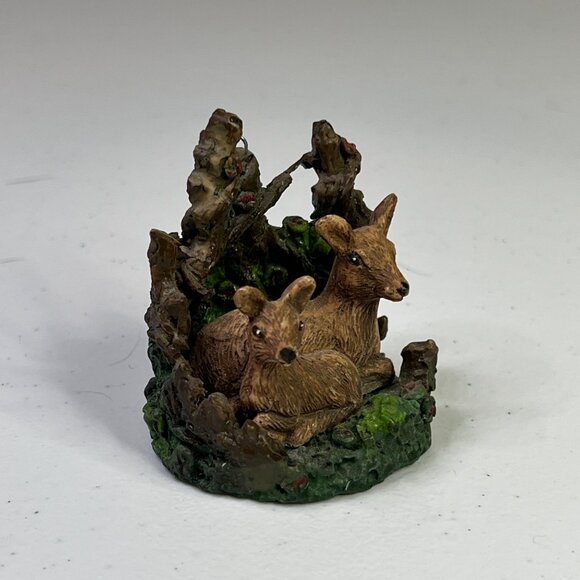 Silvestri Deer Christmas Ornament Fawn and Doe With Forest Design - Picture 6 of 10